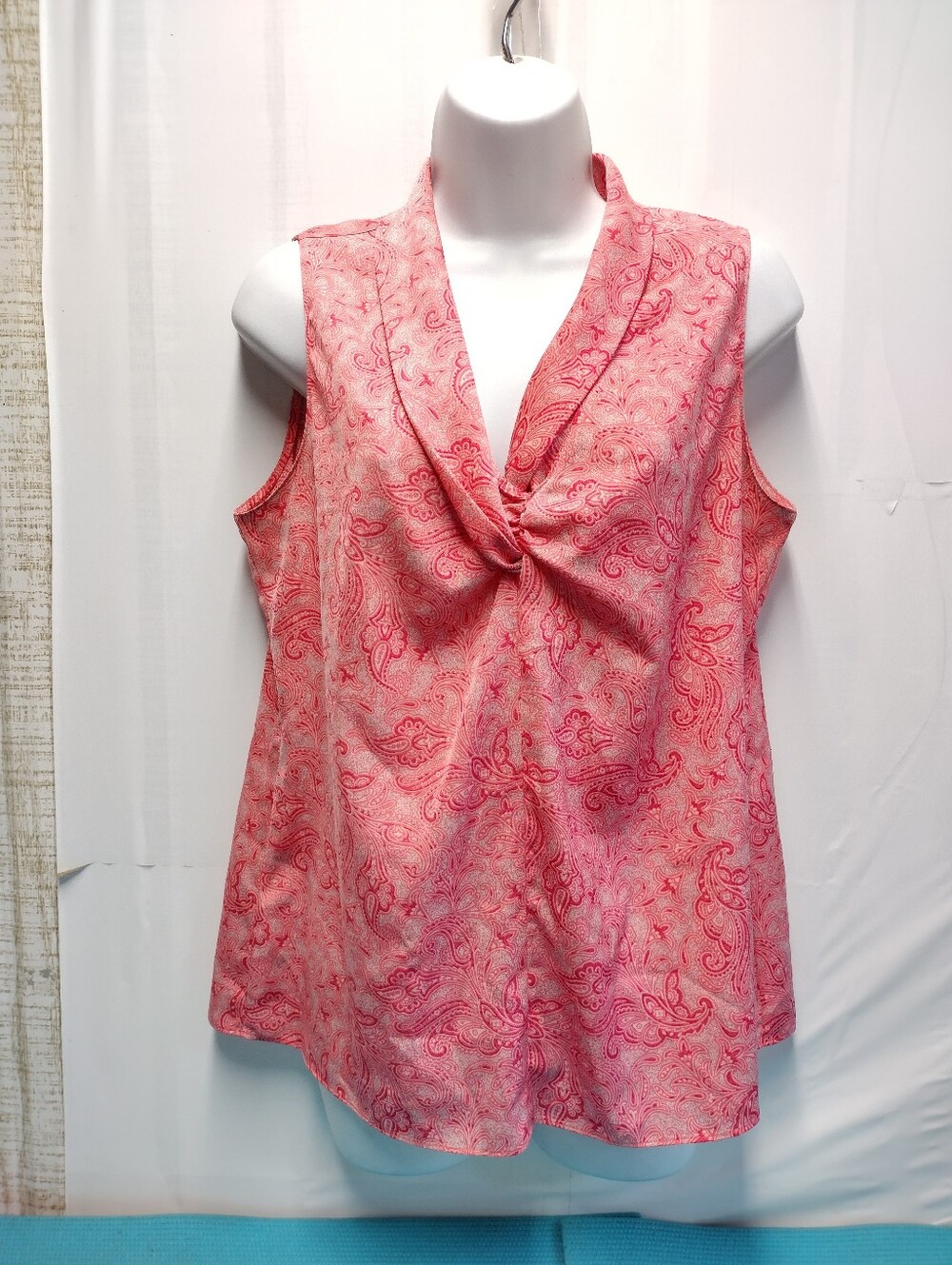 Ann Taylor Women's Paisley Twist-Front Sleeveless Camisole Top 10P